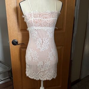 MAJORELLE Lace Dress in White